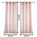 Vipalia Pack 2 Unidades Cortinas confeccionadas visillo semitransparentes anillas metal 