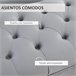 Banco de Cama Poliéster HOMCOM, hogar - muebles de dormitorio Gris