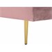 Beliani Chaise longue derecho Terciopelo MIRAMAS Azul Marino