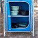 Aktive Armario de tela plegable camping c/4 niveles Azul
