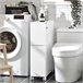 Estantería Estrecha para Nichos para Baño BZR111-W SoBuy Blanco