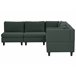 Beliani Sofá esquinero Poliéster UNSTAD Verde Oscuro