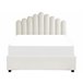 Beliani Cama con almacenaje Terciopelo VINCENNES 147x214 Blanco/ Beige