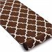 Alfombra de pasillo con refuerzo de goma  Enrejado Trébol marroq 80x820 Marron
