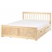 Beliani Cama con cajones Madera de pino OLENDON 150x206 Beliani Cama con cajones Madera de pino OLENDON 150x206 Madera Clara