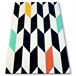 Alfombra SCANDI Diamantes 140x200 Blanco/ Negro