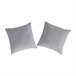 2 Fundas de almohada 100% algodón percal PURE 65x65 Gris Claro