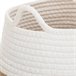 Cesto de fibra natural y algodón Blanco