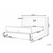 Beliani Cama con somier Terciopelo NOYERS 170x247 Azul Marino