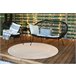 Alfombra MIMO 5979 circulo sisal exterior marco 200x200 Crema