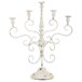 Candelabro para 5 velas envejecido Blanco