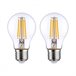 Pack 2 Bombillas LED Filamento Vela 7hSevenOn Premium Transparente
