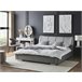 Beliani Cama de agua Piel NANTES 188x237 Gris Claro