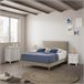 Estructura de cama tapizada Lauren 140x190 Beige