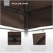 Techo de Repuesto para Cenador Poliéster Outsunny 400x300 Marron