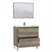 Mueble baño Devin 2 cajones espejo, sin lavabo, Nordik Madera
