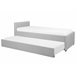 Beliani Cama con somier Poliéster MARMANDE 96x214 Azul Marino