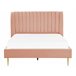 Beliani Cama con somier Terciopelo MARVILLE 162x225 Arena