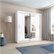 Armario Sava  puertas correderas + espejo sahara 182 Blanco