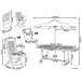 Beliani Conjunto de comedor MAUI II Gris