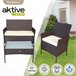 Conjunto muebles terraza sillones, sofá y mesa ratán Aktive Negro