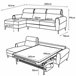 Chaise longue con cama ELIA Gris