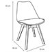 Silla de cocina BAYA plástico y patas de madera Gris