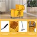Cubo de Fregona PP HOMCOM, ferretería - lavandería y limpieza Amarillo