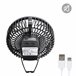 Aktive Ventilador portátil silencioso 3 en 1 c/luz y carga USB Negro