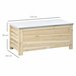 Baúl de Almacenaje Madera de Abeto, Metal Galvanizado Outsunny Marron