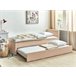Beliani Cama con somier Bouclé MARMANDE 86x214 Beige