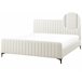 Beliani Cama Bouclé LUNAN 186x215 Crema