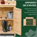 Armario de Almacenaje Madera de Abeto Outsunny Marron