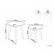 Beliani Conjunto de mesas CHANDRA Blanco/ Beige