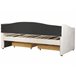 Beliani Cama con almacenaje Poliéster VITTEL 214x98 Beige