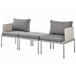 Beliani Conjunto longue TERRACINA Gris Claro