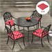 Cojines para Sillas Tela de Hilo Teñido Outsunny Rojo