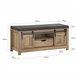 Banco Zapatero SoBuy FSR118-BR - Puerta corrediza de Granero Marron