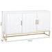 Aparador de 3 puertas de madera y metal Blanco