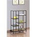 Estanteria color roble 6 huecos. LILY Negro/ Madera