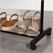 Max Home Burro ropa doble altura con zapatero y ruedas Negro