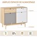 Aparador Auxiliar MDF HOMCOM, hogar - muebles de comedor 100 Multicolor