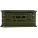 Cesto rectangular de metal impreso Verde