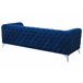 Beliani Sofá de 3 plazas Terciopelo SOTRA Beliani Sofá de 3 plazas Terciopelo SOTRA Azul Marino