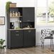 Alacena de Cocina Melamina de Madera, MDF HOMCOM, hogar - cocina 119 Negro