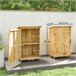 Armario de Jardín Madera de Abeto, Acero Galvanizado Outsunny Marron