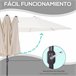 Sombrilla y Tumbonas Texteline, Poliéster Outsunny Negro