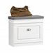 Banco Zapatero con 1 Cajón FSR82-K-W SoBuy Blanco