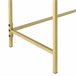 Mesa Consola Alajärvi en acero con tablero de vidrio 100 Dorado
