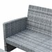 Muebles de Ratán Poliéster, Ratán PE, Vidrio, Metal Outsunny Gris